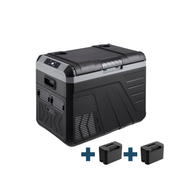 Evolar Elektrischer Kompressor Kühlbox - 35L - 12V/230V - Inklusive 2 Batterien - Schwarz