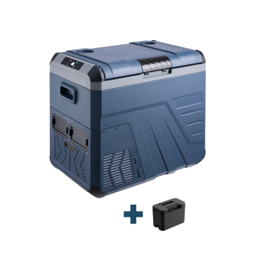 Evolar Elektrischer Kompressor Kühlbox - 45L - 12V/230V - Inklusive Batterie - Dunkelblau