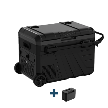 Evolar Elektrischer Kompressor Kühlbox - 35L - 12V/230V - Inklusive Batterie - Mit Rädern und Griff - Schwarz